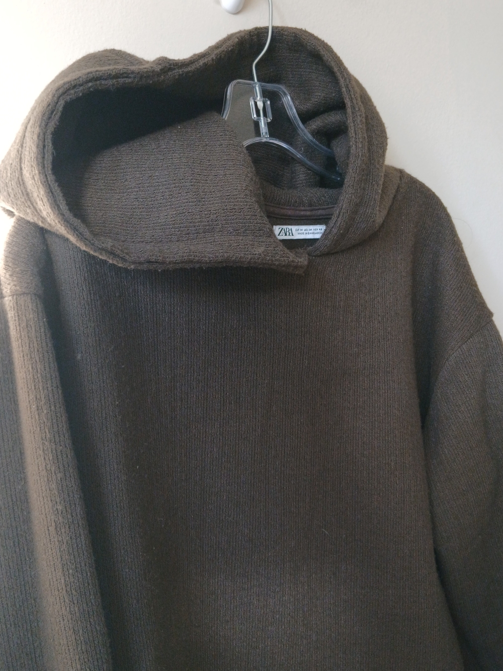 Free For 1 Buy At Shop! Zara Men Olive Knit Pullover Hoodie